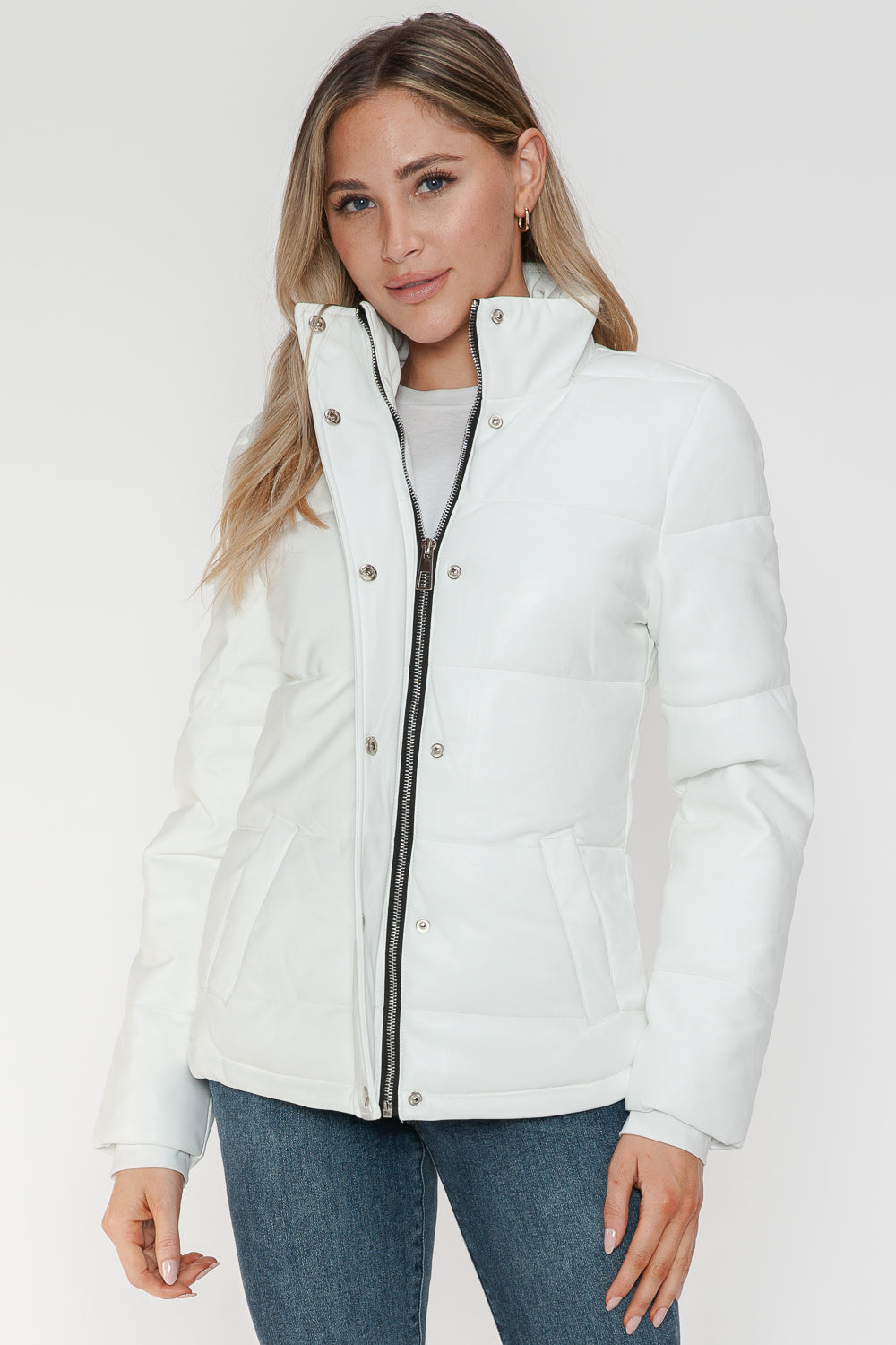 Women's Lush Pocketed Turtleneck Puffer Jacket