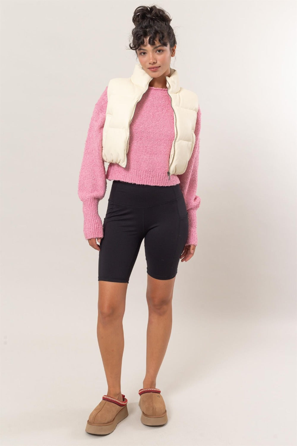 Women's Cute Crop Puffer Vest