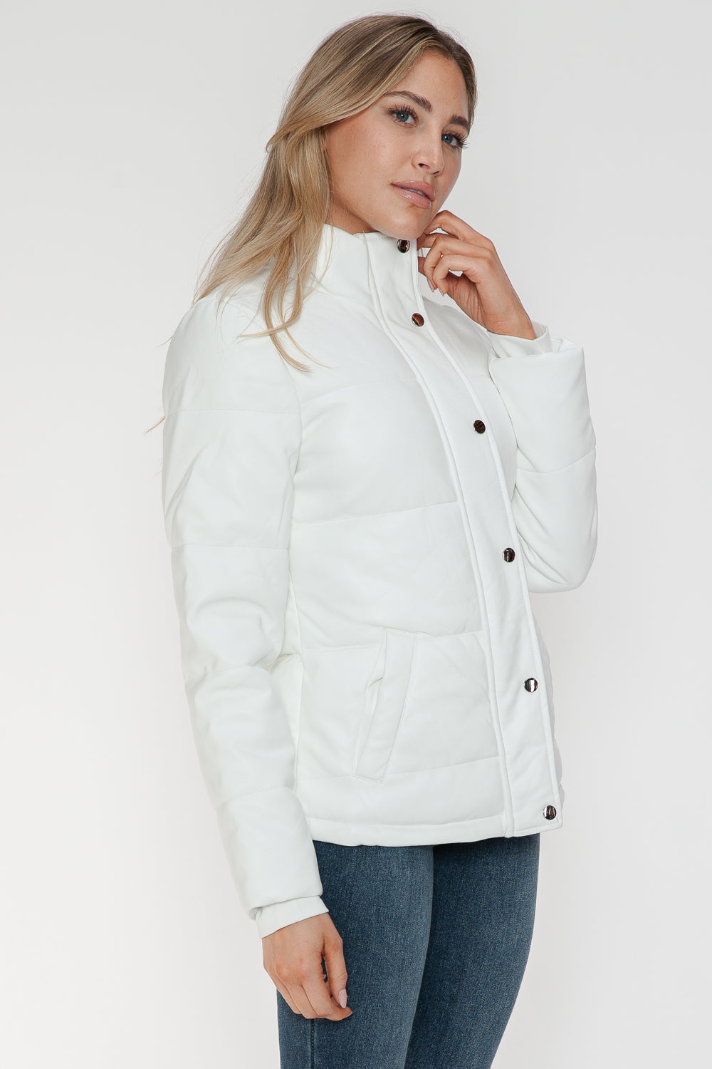 Women's Lush Pocketed Turtleneck Puffer Jacket