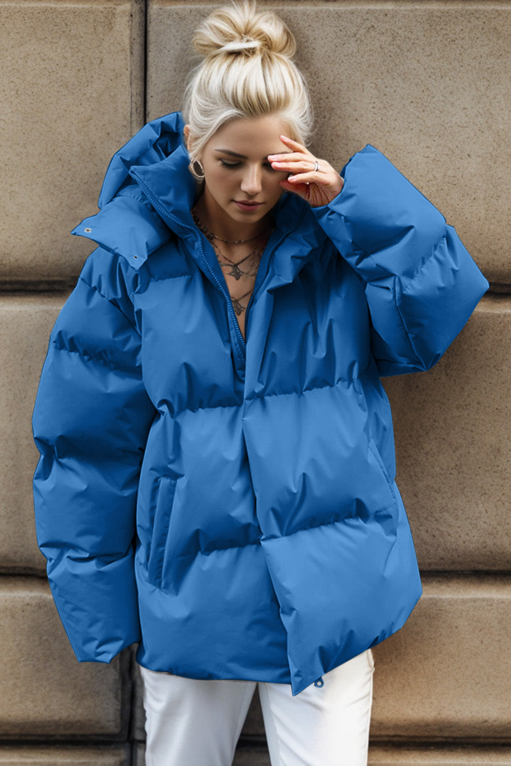 Women's Fashionable Hooded Puffer Jacket