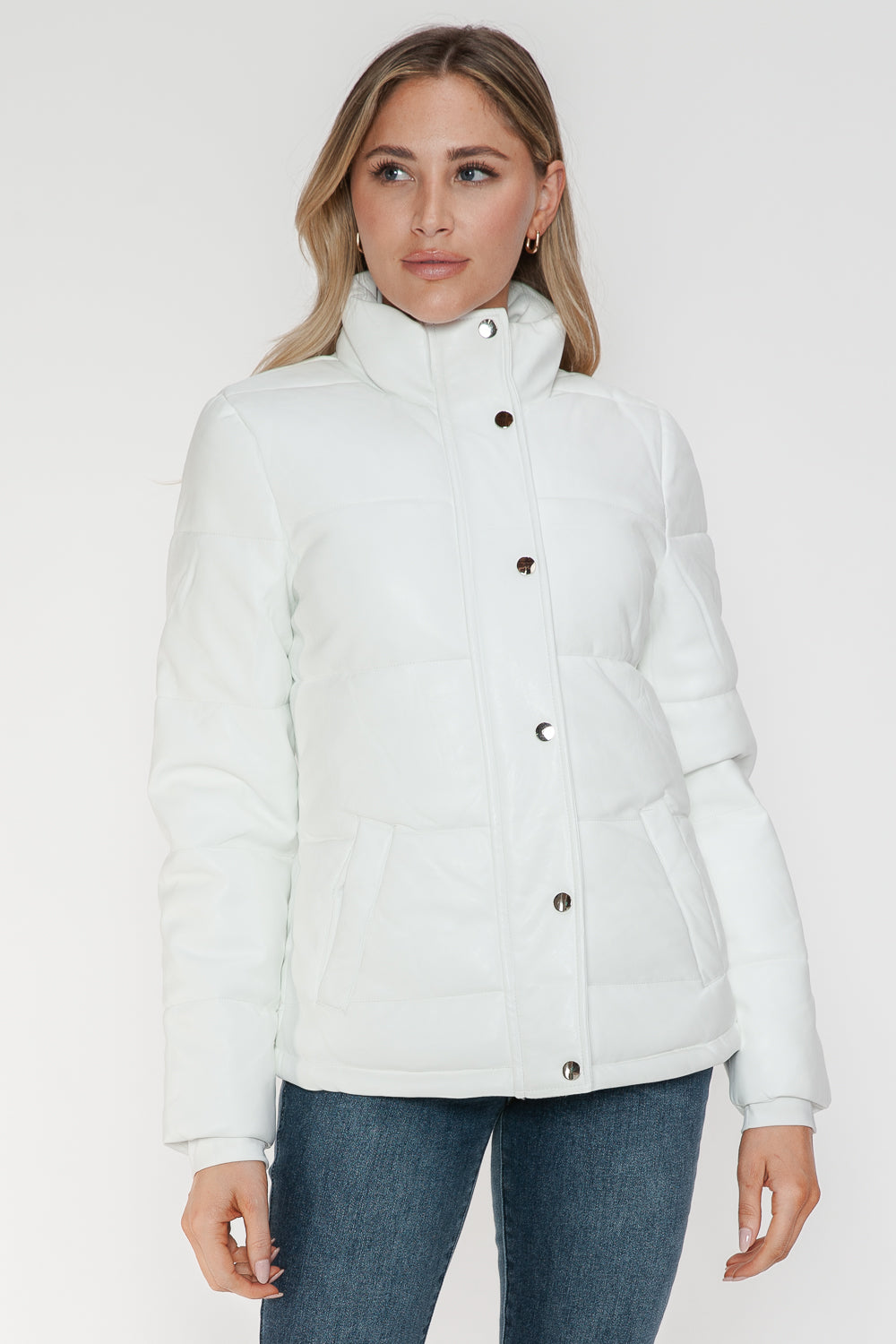 Women's Lush Pocketed Turtleneck Puffer Jacket