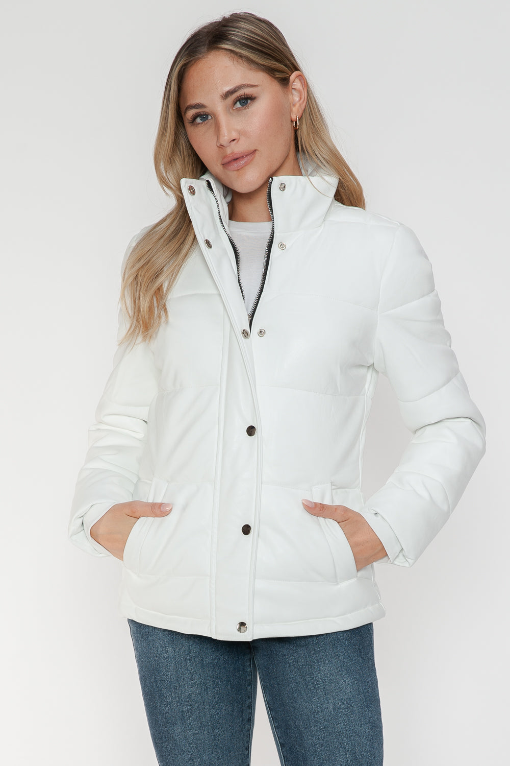 Women's Lush Pocketed Turtleneck Puffer Jacket