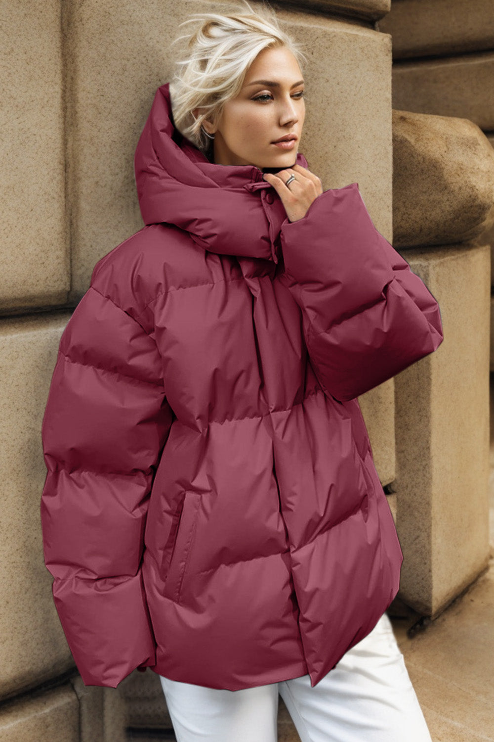 Women's Fashionable Hooded Puffer Jacket