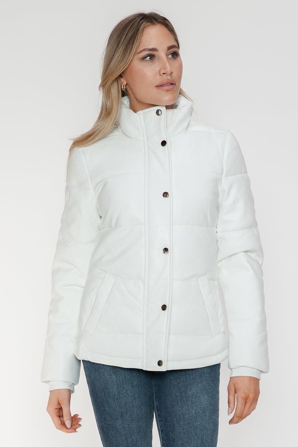 Women's Lush Pocketed Turtleneck Puffer Jacket