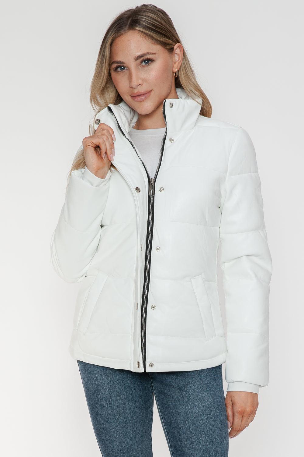 Women's Lush Pocketed Turtleneck Puffer Jacket