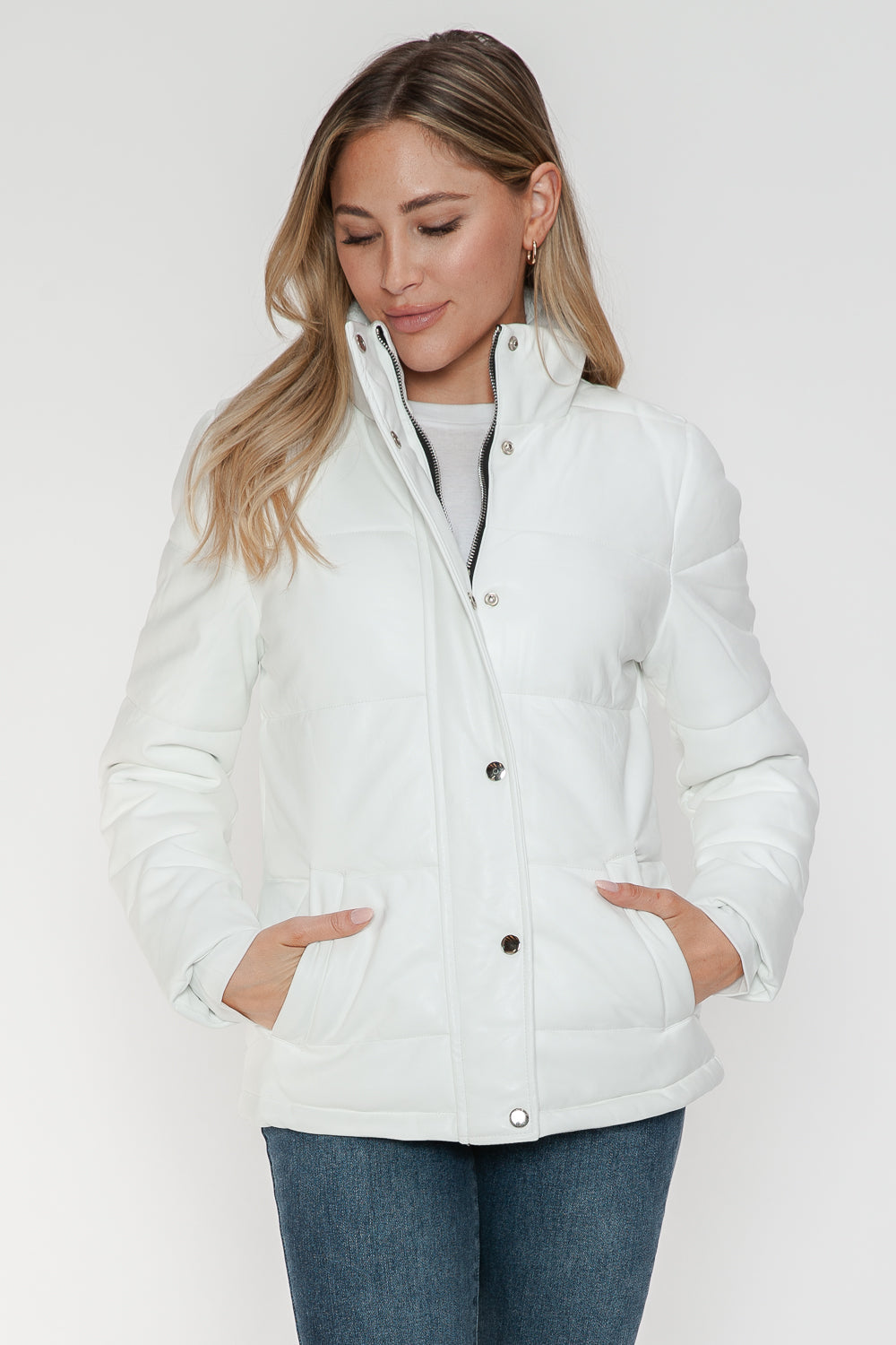 Women's Lush Pocketed Turtleneck Puffer Jacket