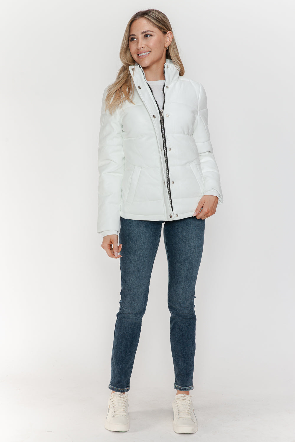 Women's Lush Pocketed Turtleneck Puffer Jacket